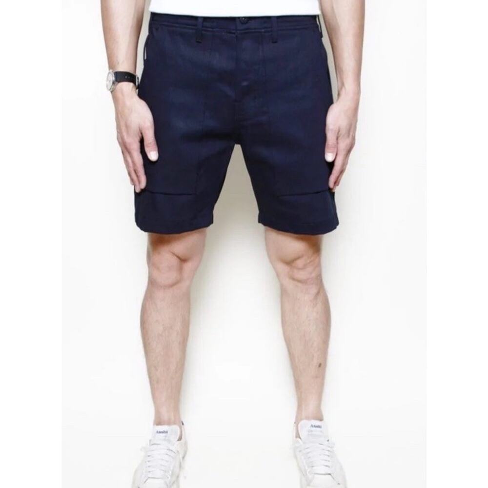 RGT Rogue Territory Fatigue Shorts 30 Cotton Denim Heritage Japan Blue - Picture 12 of 14